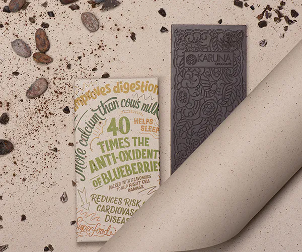 Obal na čokoládu z papiera Crush