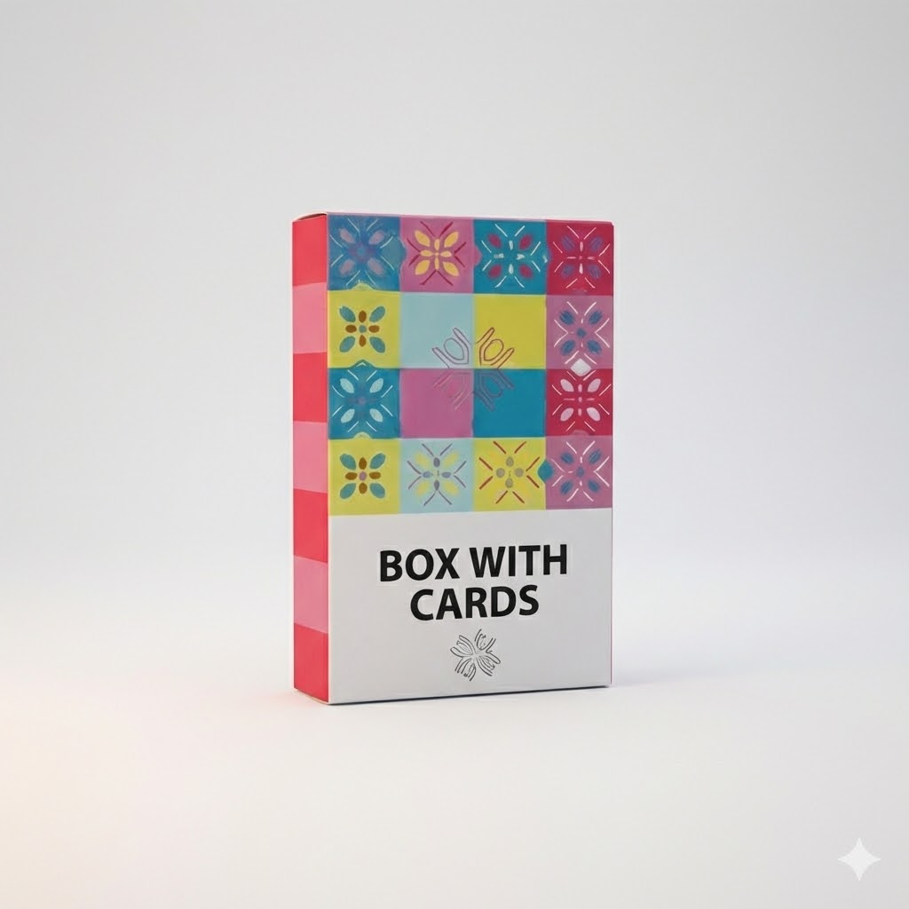 Otvorená krabička s kartami