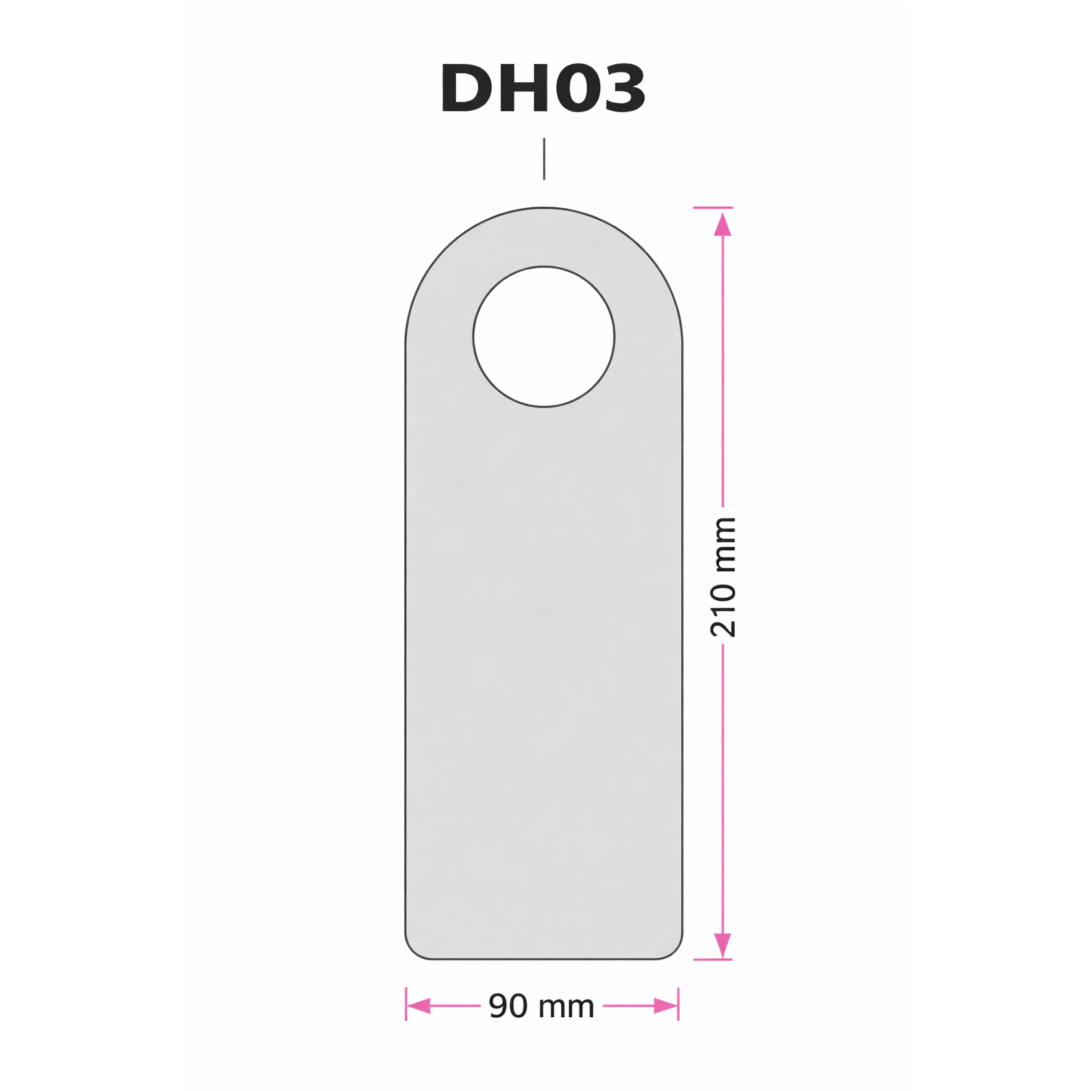 Visačka šablóna DH03 rovná hrana