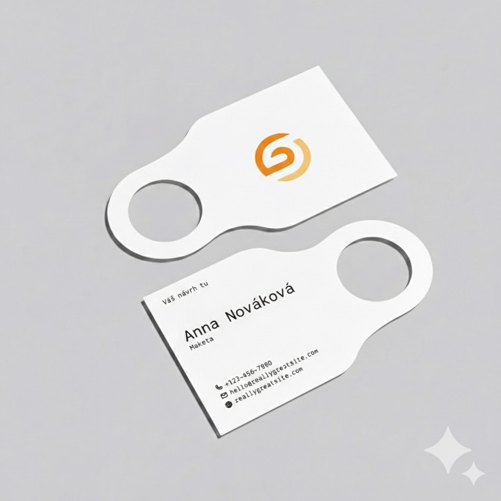 Vizitky s výrezom a okienkom