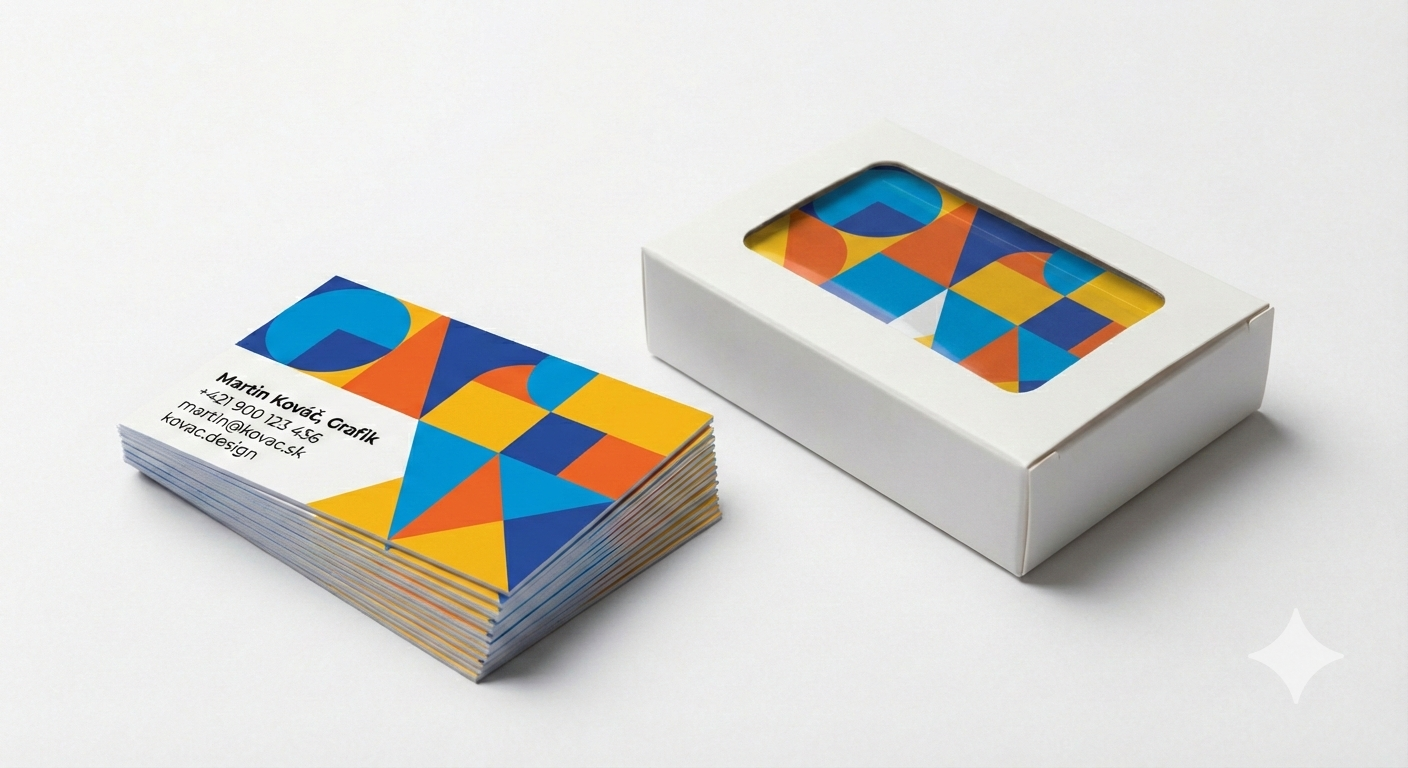 Krabička na vizitky s okienkom