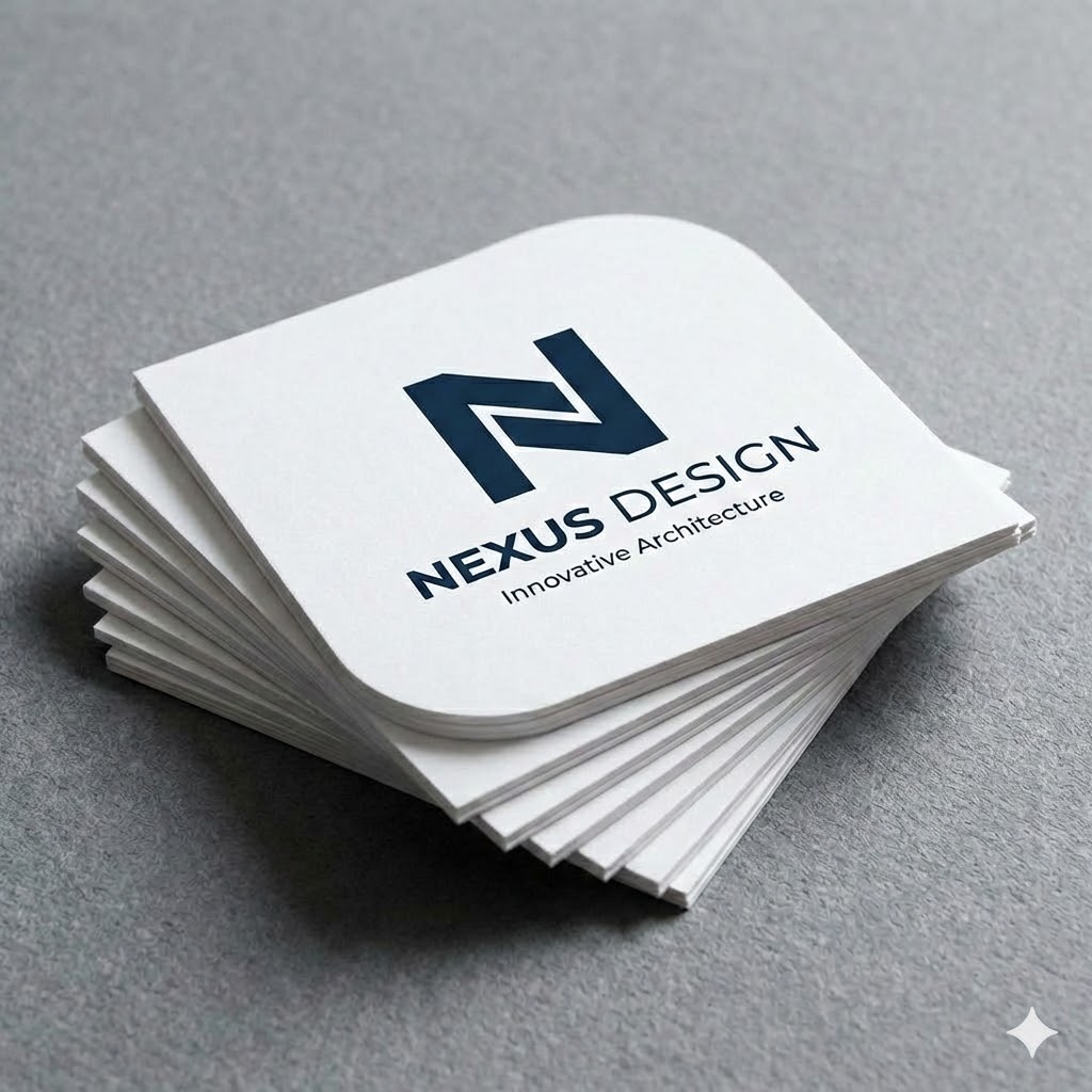 Luxusné štvorcové vizitky z grafického papiera