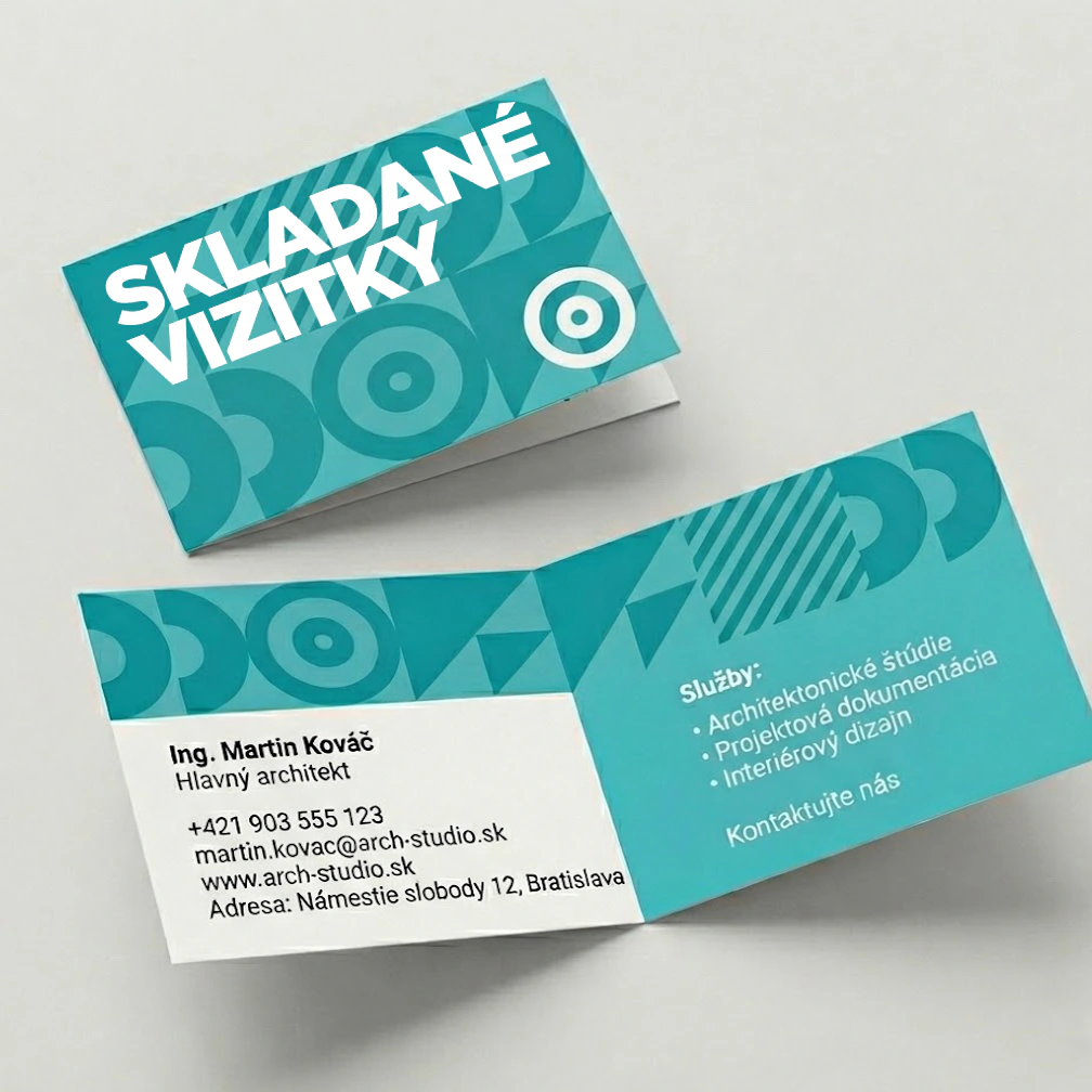 Skladaná vizitka - 10 strán typ Z